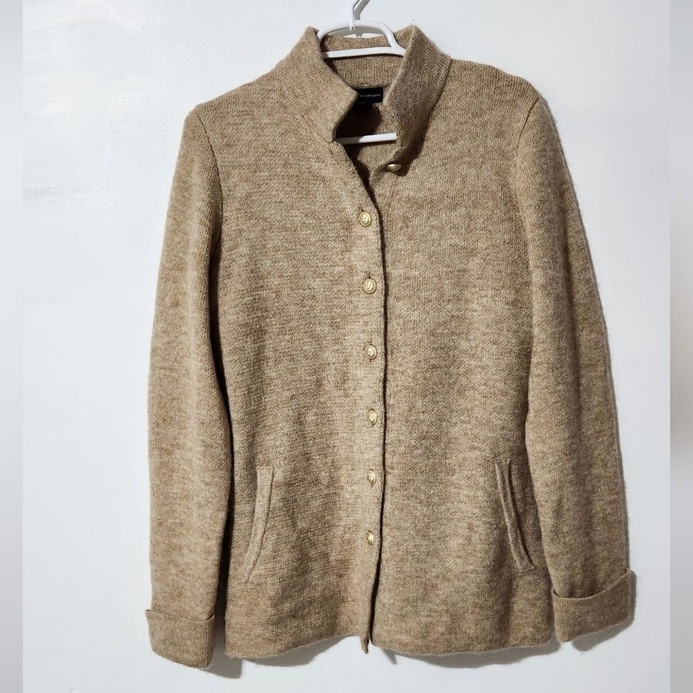 Adrienne Vittadini wool blend button down sweater